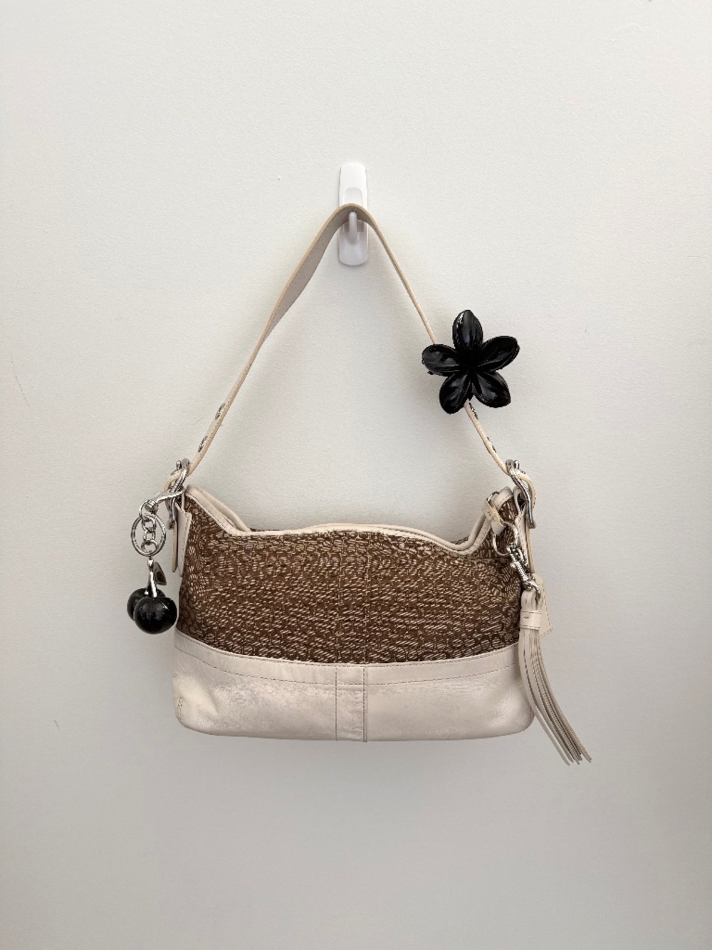 Vintage Coach East West Duffle Hobo Shoulder Bag